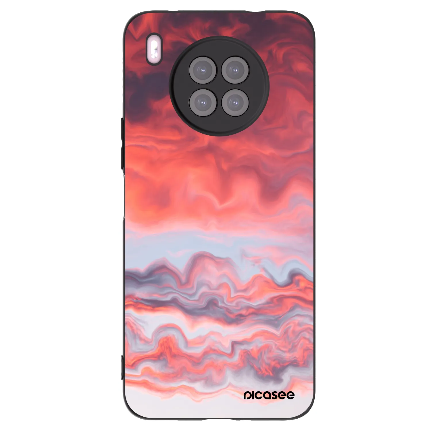 Picasee crna silikonska maskica za Huawei Nova 8i - Sunset