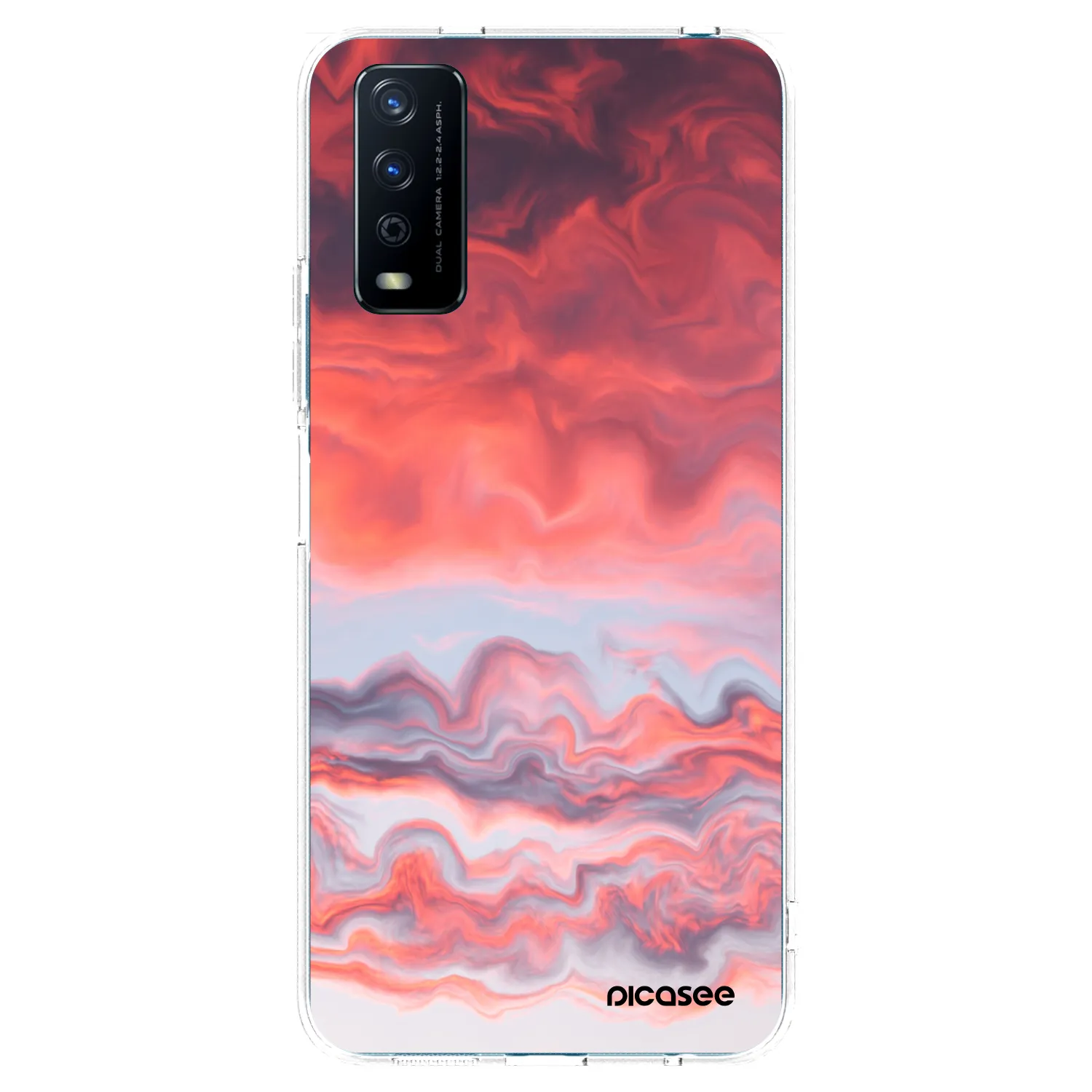 Picasee silikonska prozirna maskica za Vivo Y11s - Sunset