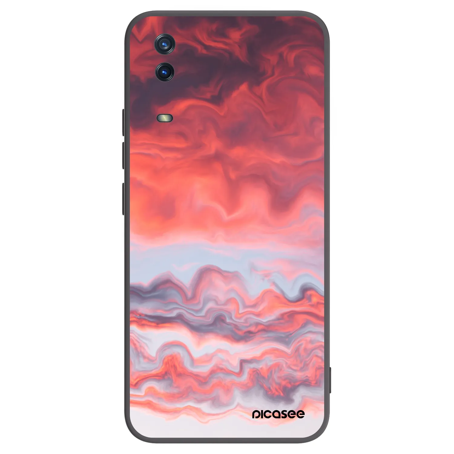 Picasee crna silikonska maskica za Vivo Y11s - Sunset