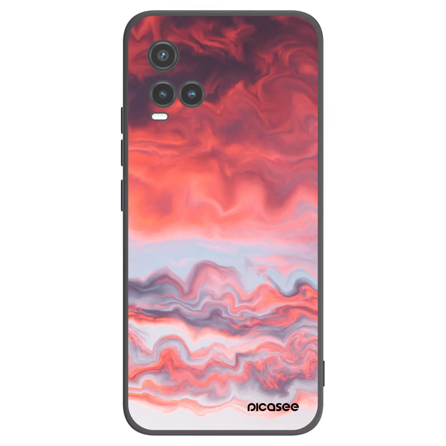 Picasee crna silikonska maskica za Vivo Y33s - Sunset