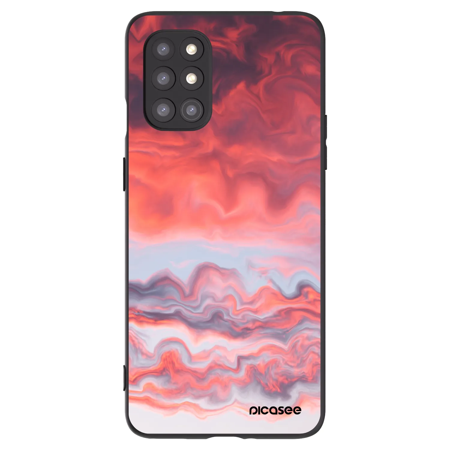 Picasee crna silikonska maskica za OnePlus 8T - Sunset