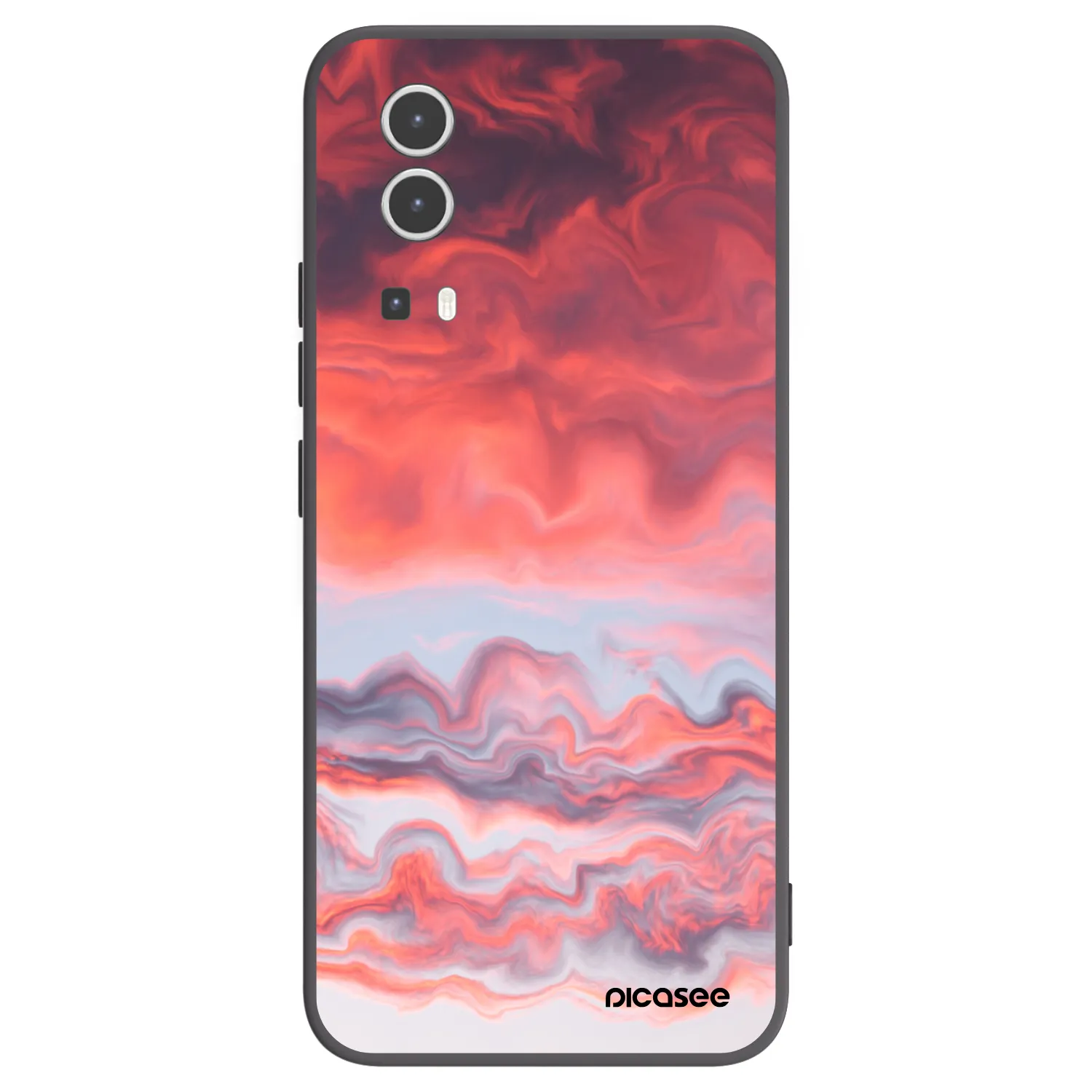 Picasee crna silikonska maskica za Vivo Y72 5G - Sunset