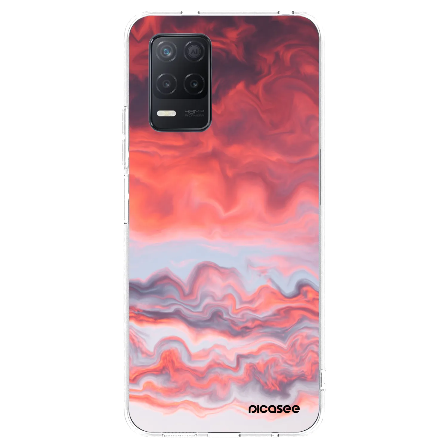 Picasee silikonska prozirna maskica za Realme 8 5G - Sunset