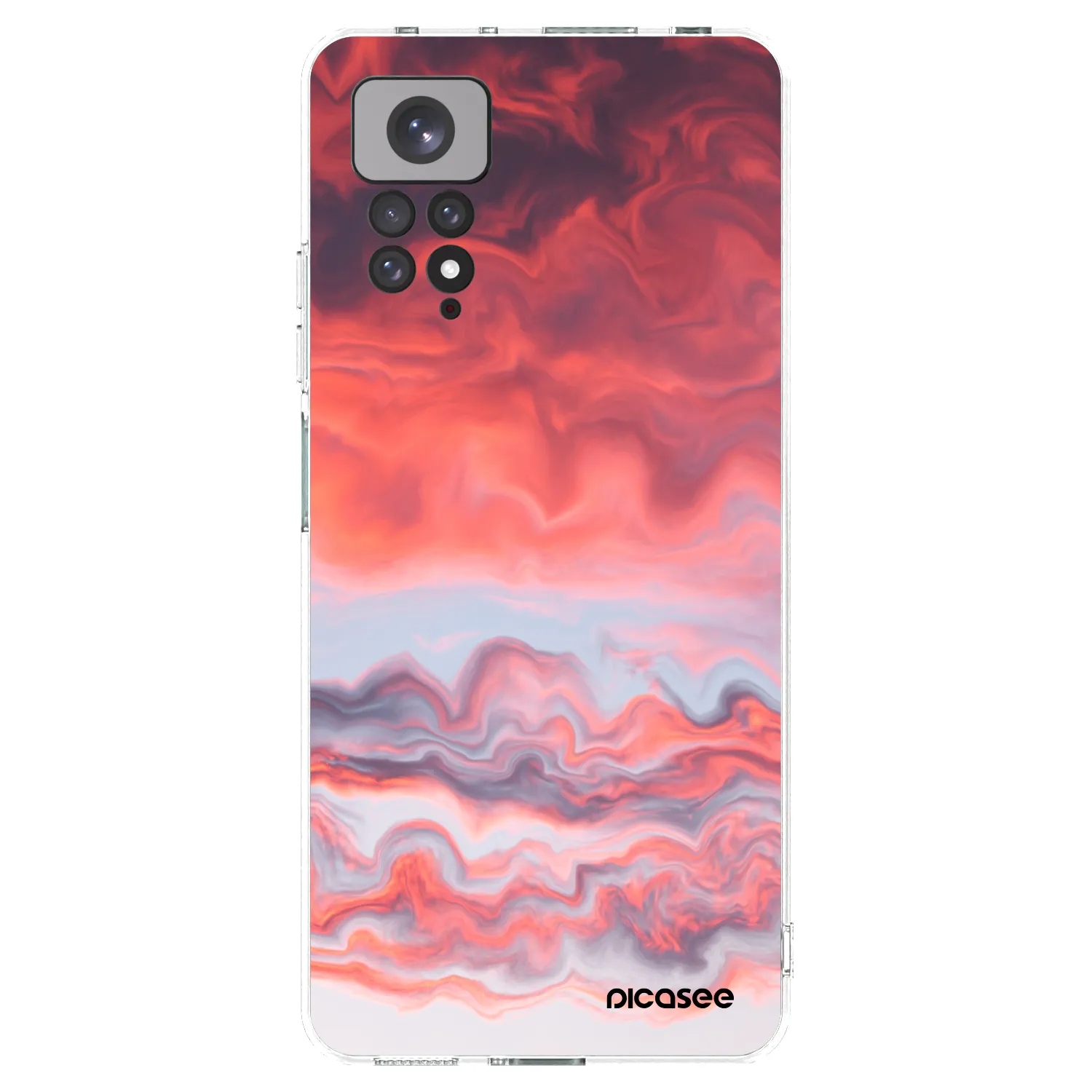 Picasee silikonska prozirna maskica za Xiaomi Redmi Note 11S 4G - Sunset