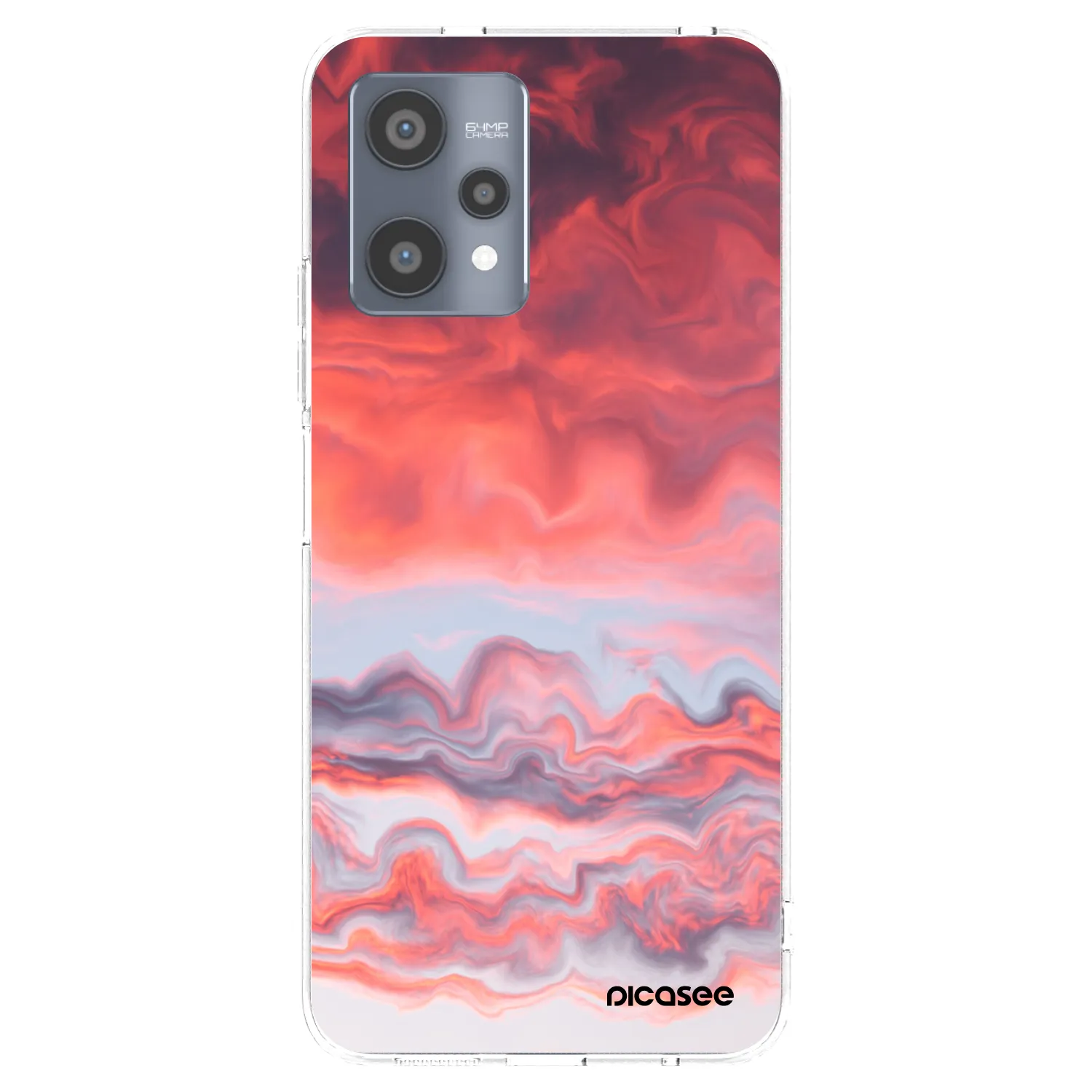 Picasee silikonska prozirna maskica za Realme 9 Pro 5G - Sunset