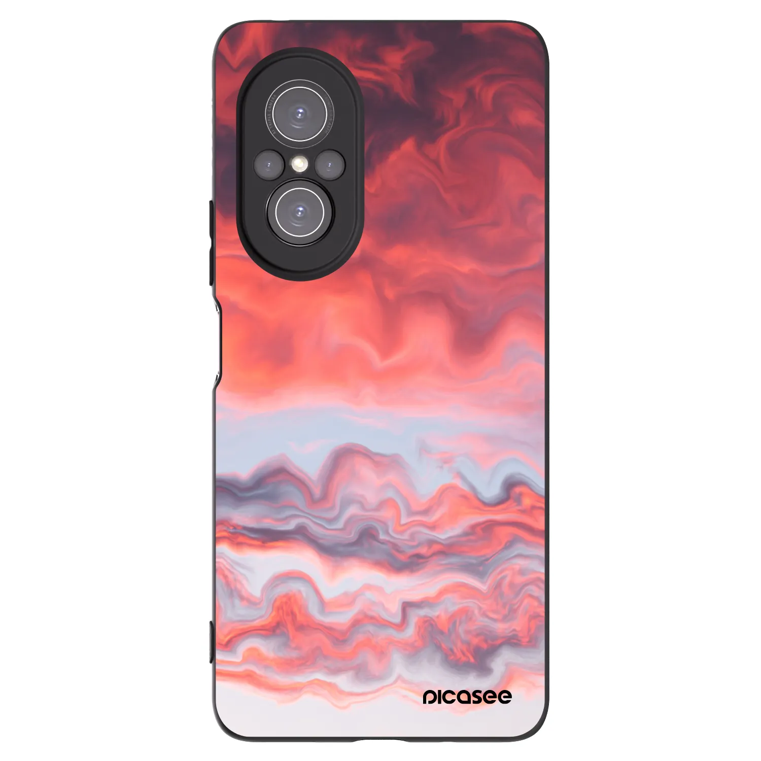 Picasee crna silikonska maskica za Huawei Nova 9 SE - Sunset
