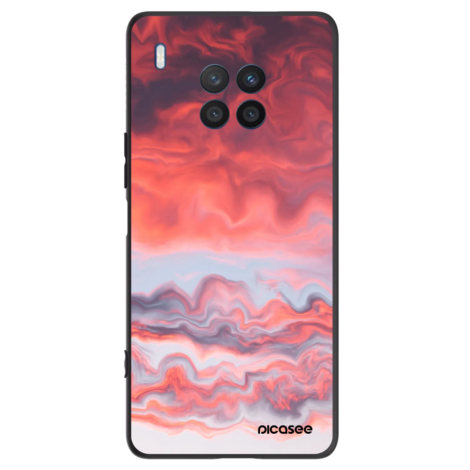 Picasee crna silikonska maskica za Honor 50 Lite - Sunset