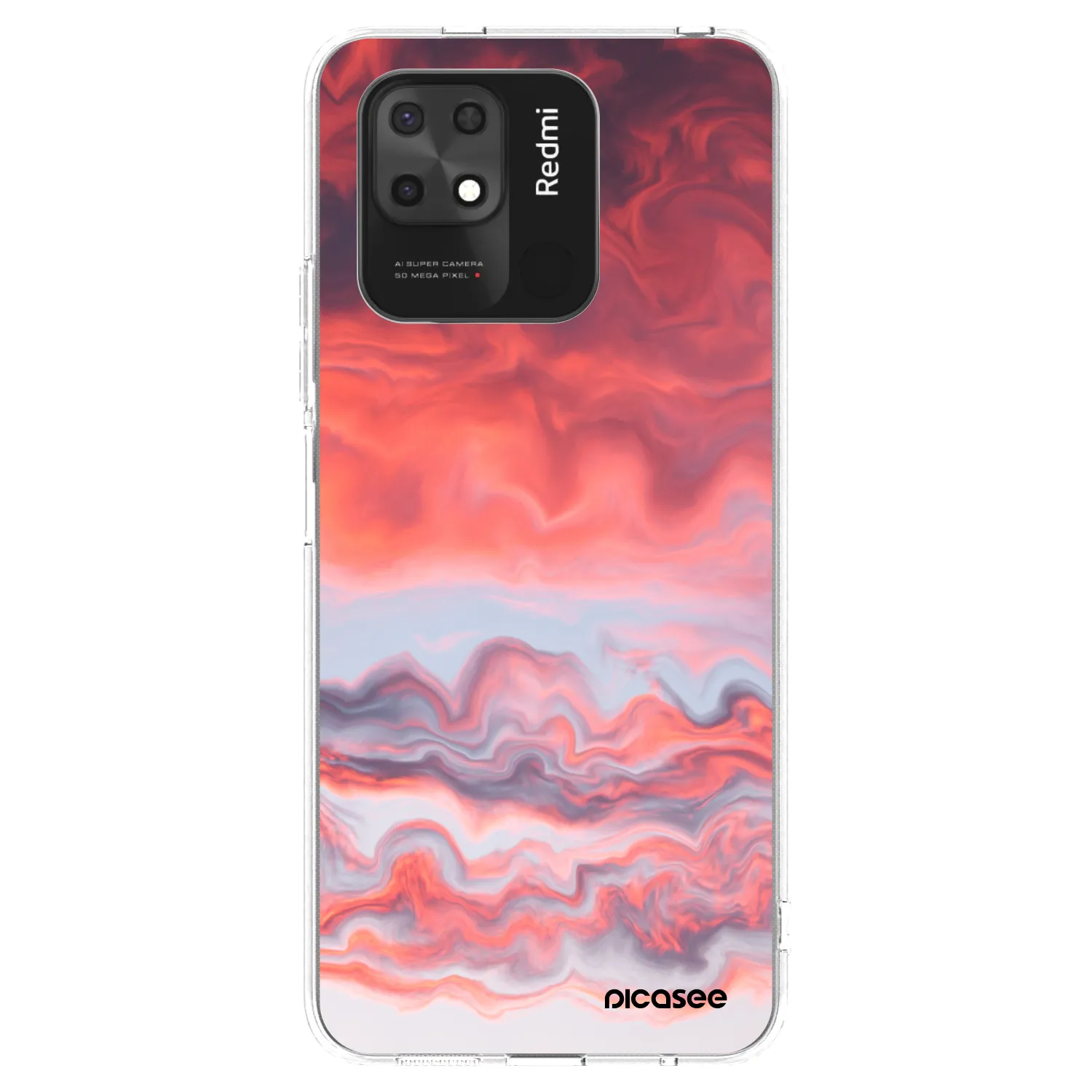 Picasee silikonska prozirna maskica za Xiaomi Redmi 10C - Sunset