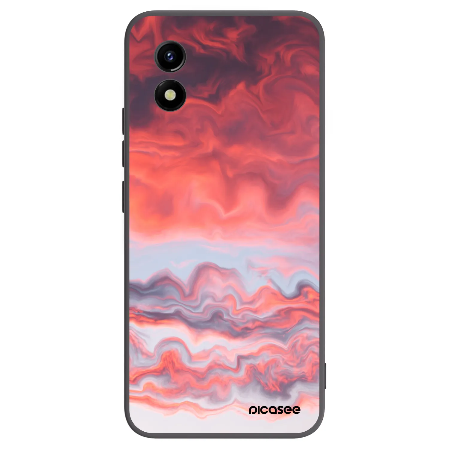 Picasee crna silikonska maskica za Vivo Y01 - Sunset