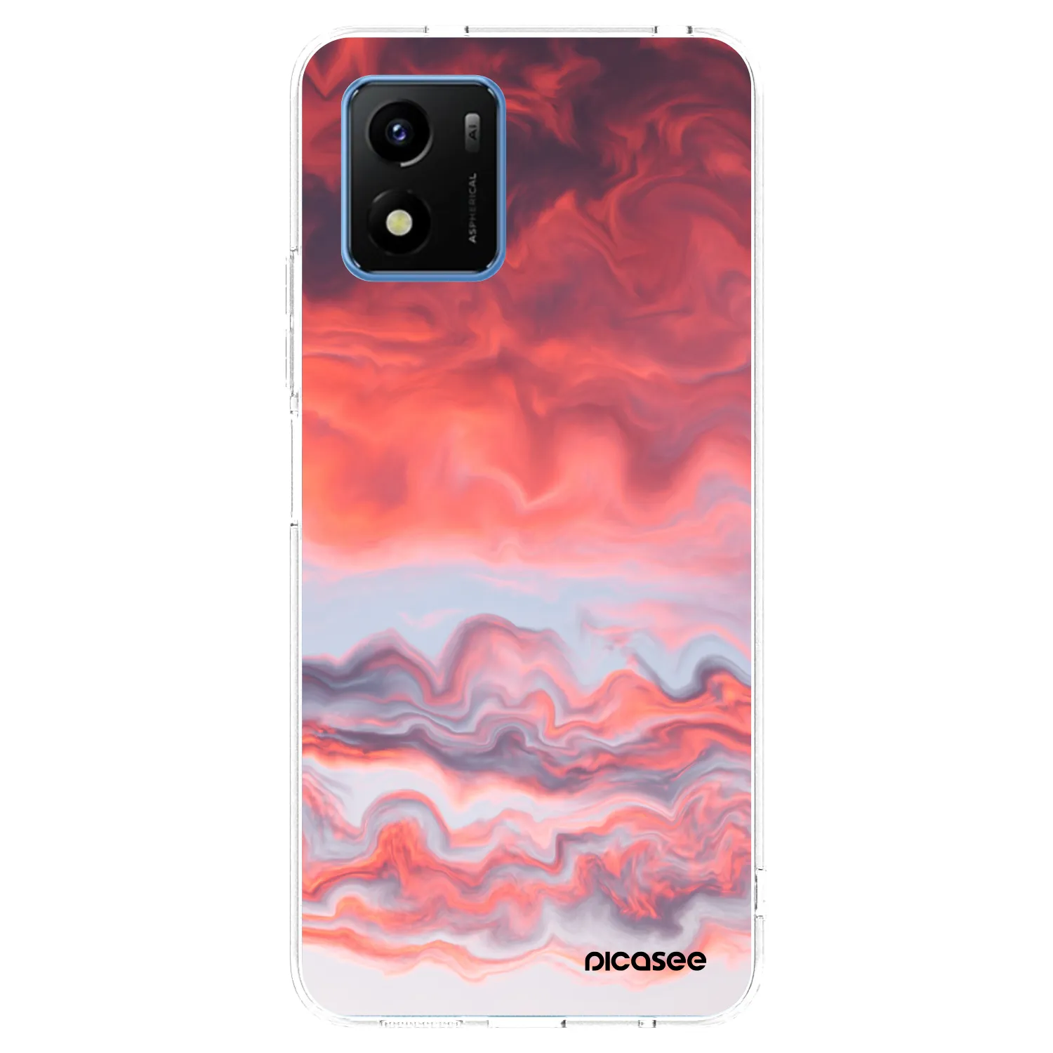 Picasee silikonska prozirna maskica za Vivo Y01 - Sunset