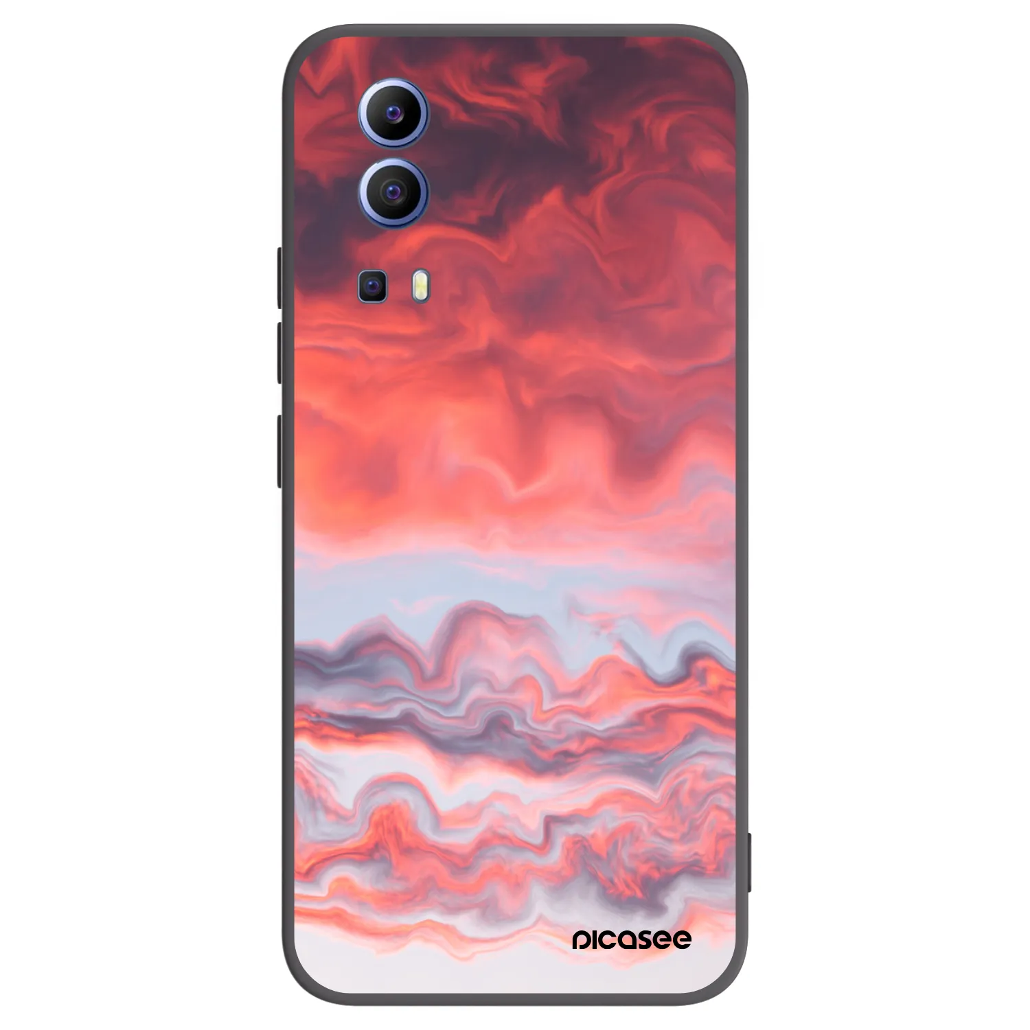 Picasee crna silikonska maskica za Vivo Y52 5G - Sunset