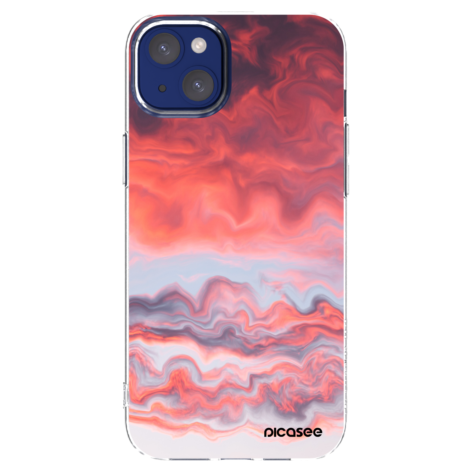 Picasee silikonska prozirna maskica za Apple iPhone 14 Plus - Sunset