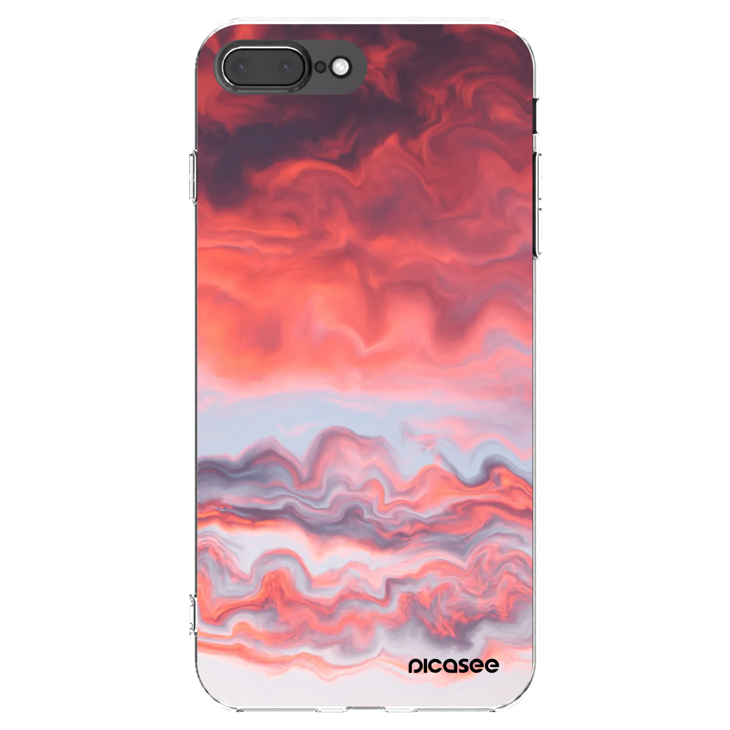 Picasee silikonska prozirna maskica za Apple iPhone 8 Plus - Sunset