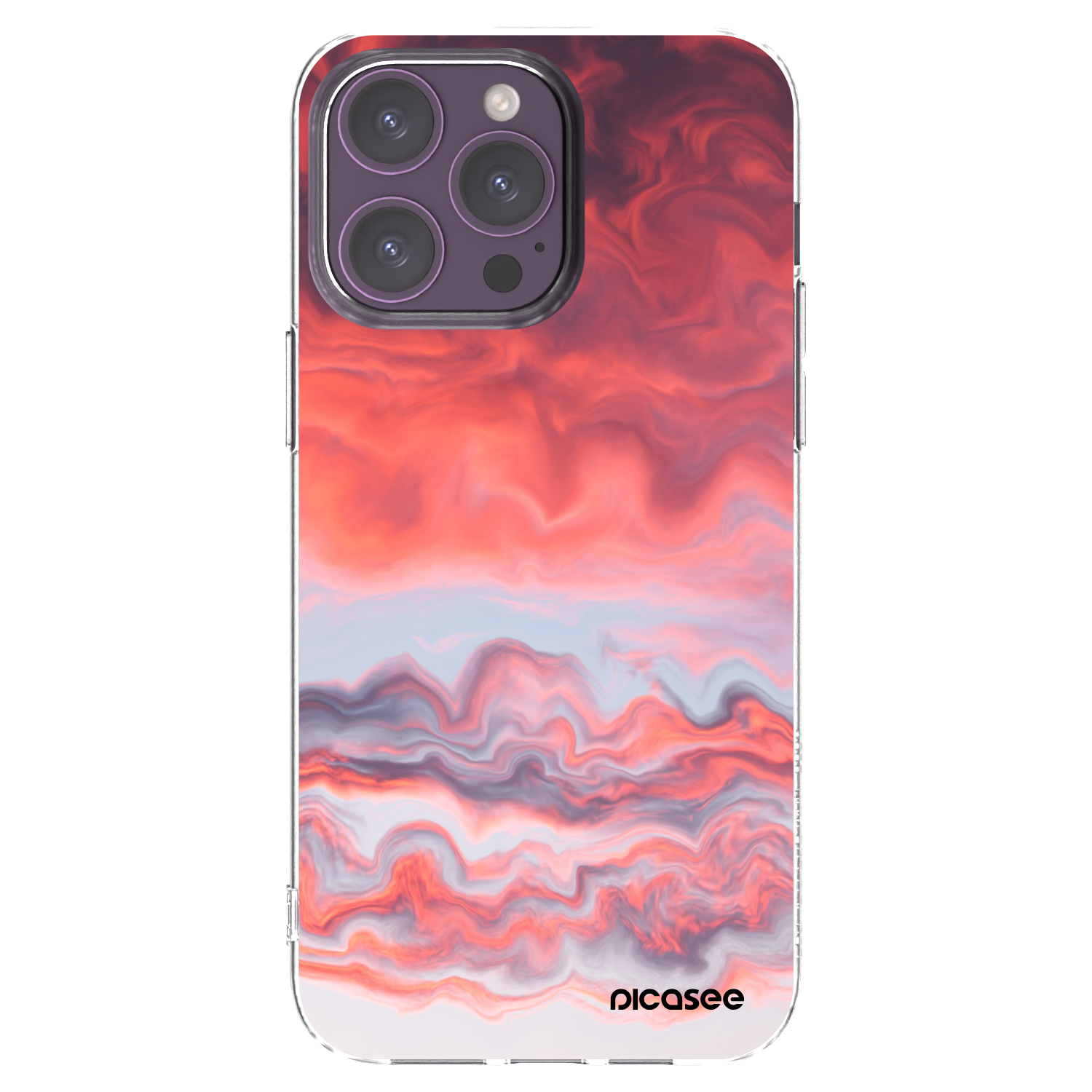 Picasee silikonska prozirna maskica za Apple iPhone 14 Pro Max - Sunset