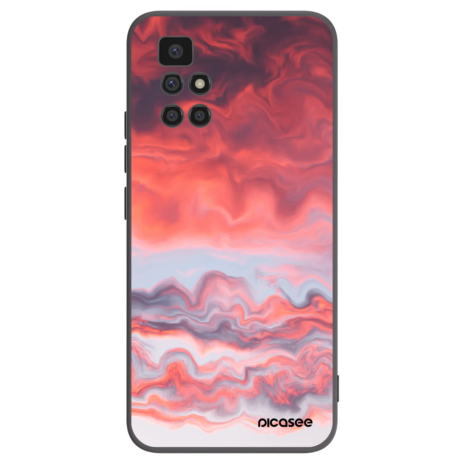 Picasee crna silikonska maskica za Xiaomi Redmi 10 (2022) - Sunset
