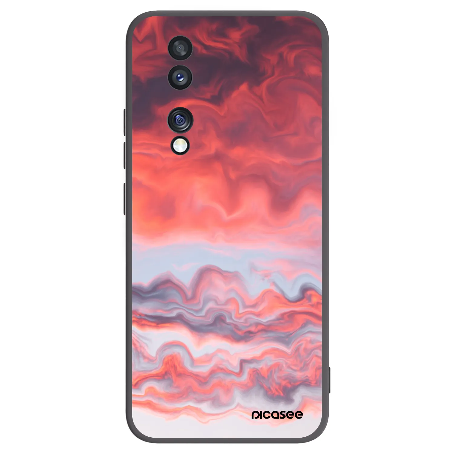 Picasee crna silikonska maskica za Honor 70 - Sunset