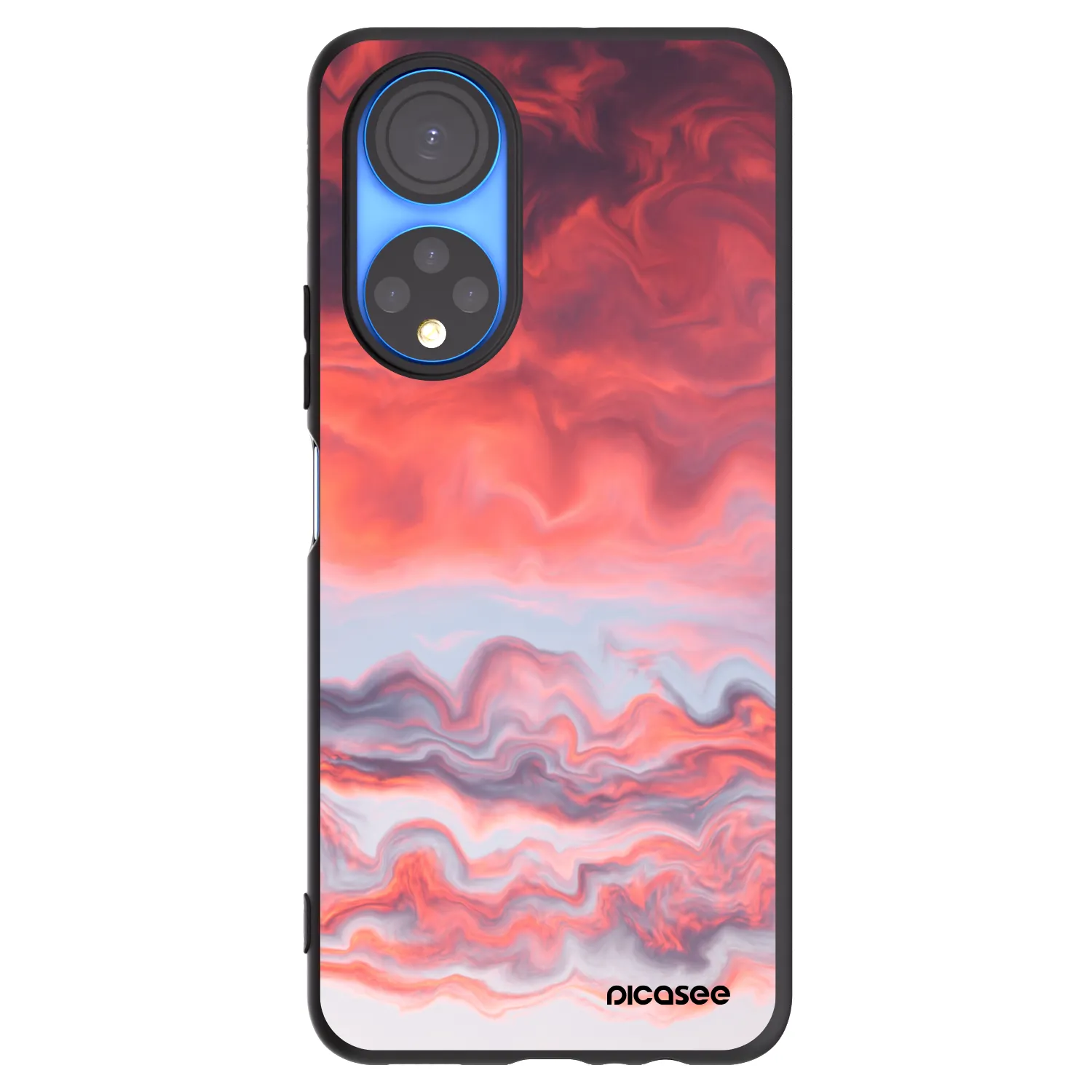 Picasee crna silikonska maskica za Honor X7 - Sunset