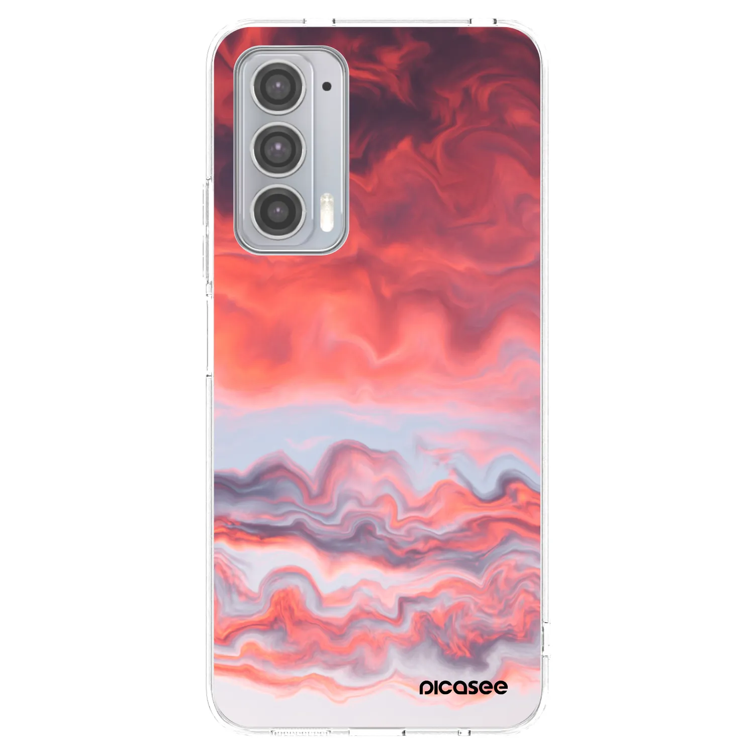 Picasee silikonska prozirna maskica za Motorola Edge 20 - Sunset