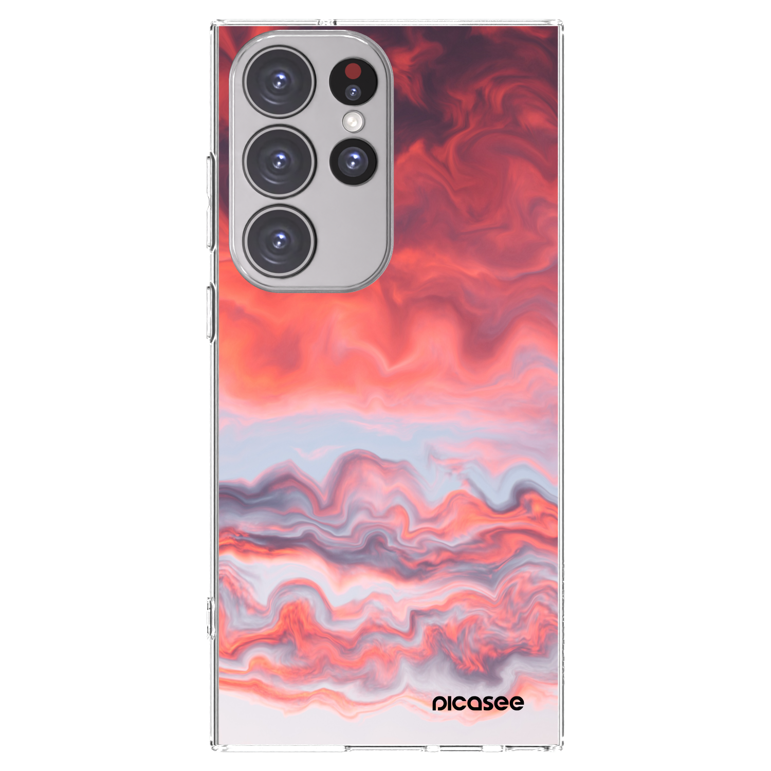 Picasee silikonska prozirna maskica za Samsung Galaxy S23 Ultra 5G - Sunset