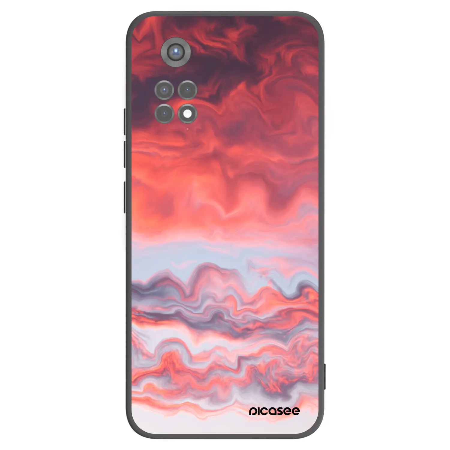 Picasee crna silikonska maskica za Xiaomi Redmi Note 11S 5G - Sunset