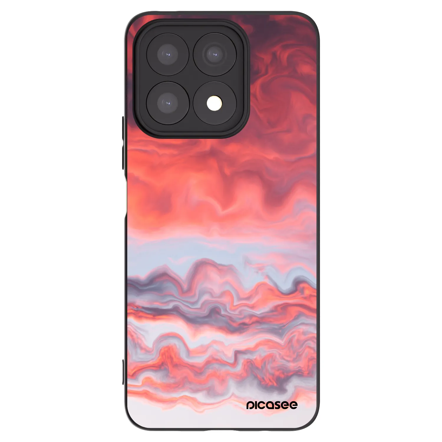 Picasee crna silikonska maskica za Honor X8a - Sunset