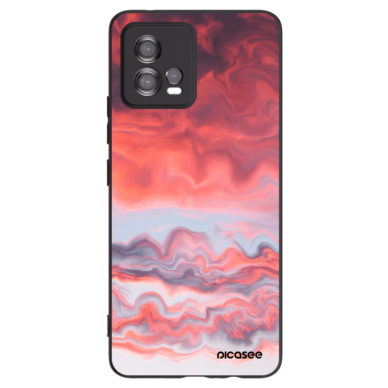Picasee crna silikonska maskica za Motorola Moto G72 - Sunset