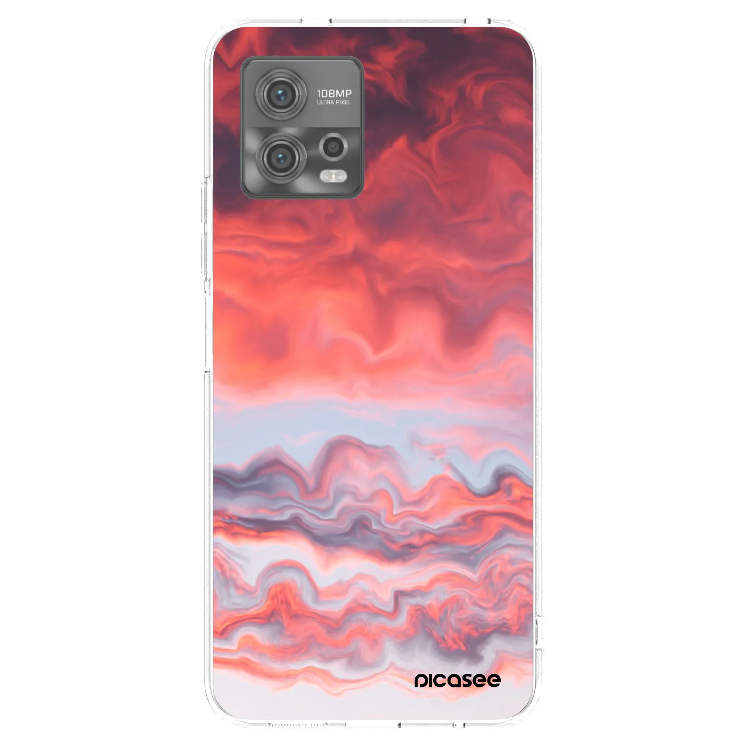 Picasee silikonska prozirna maskica za Motorola Moto G72 - Sunset
