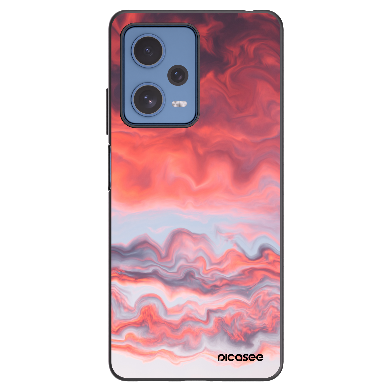 Picasee crna silikonska maskica za Xiaomi Redmi Note 12 Pro 5G - Sunset