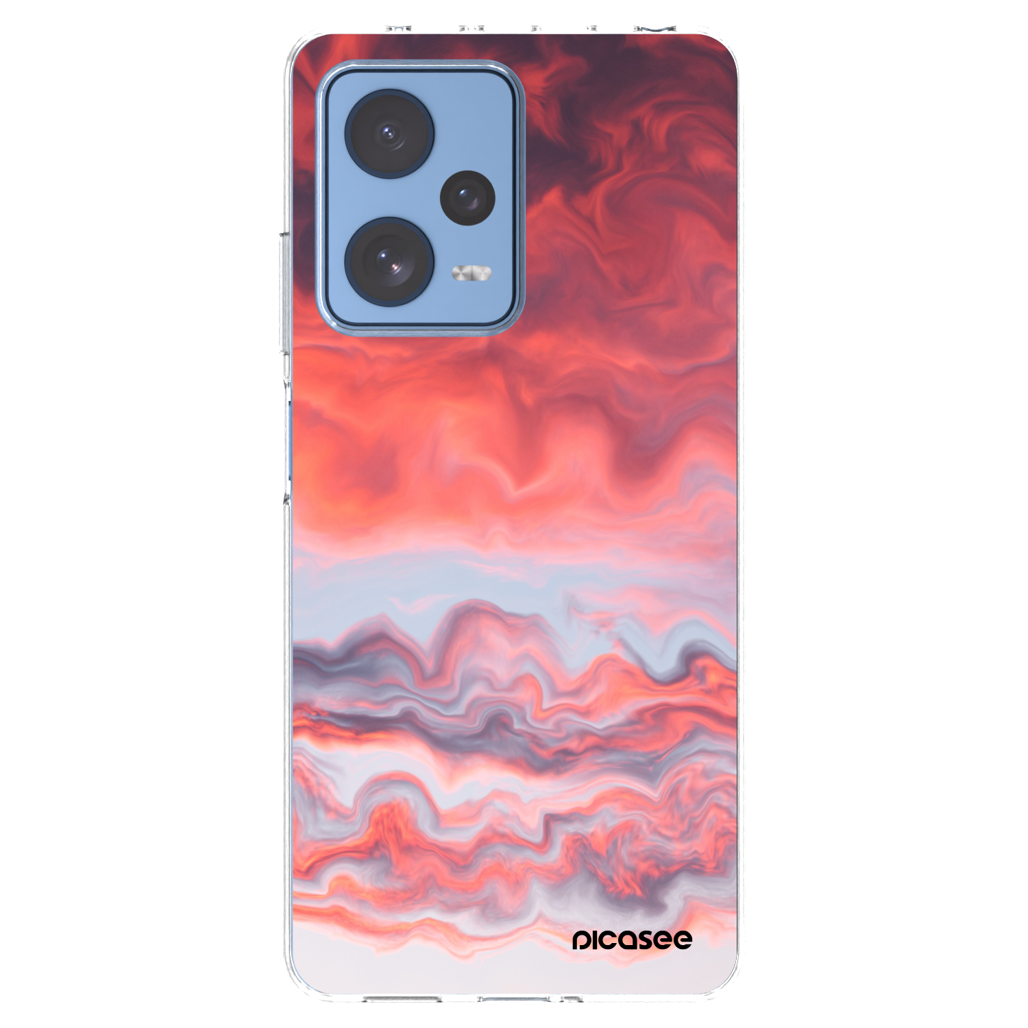 Picasee silikonska prozirna maskica za Xiaomi Redmi Note 12 Pro 5G - Sunset