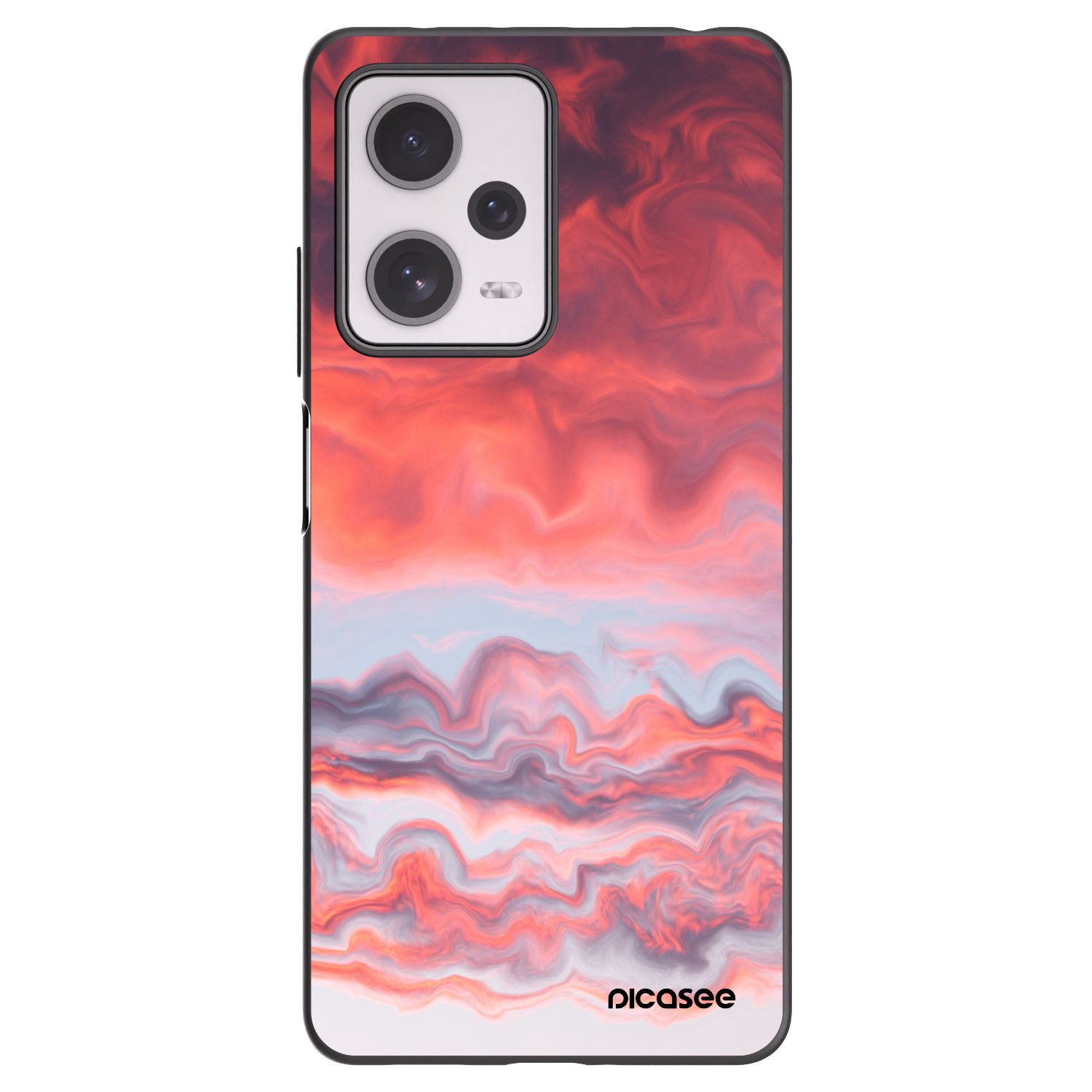 Picasee crna silikonska maskica za Xiaomi Redmi Note 12 Pro+ 5G - Sunset