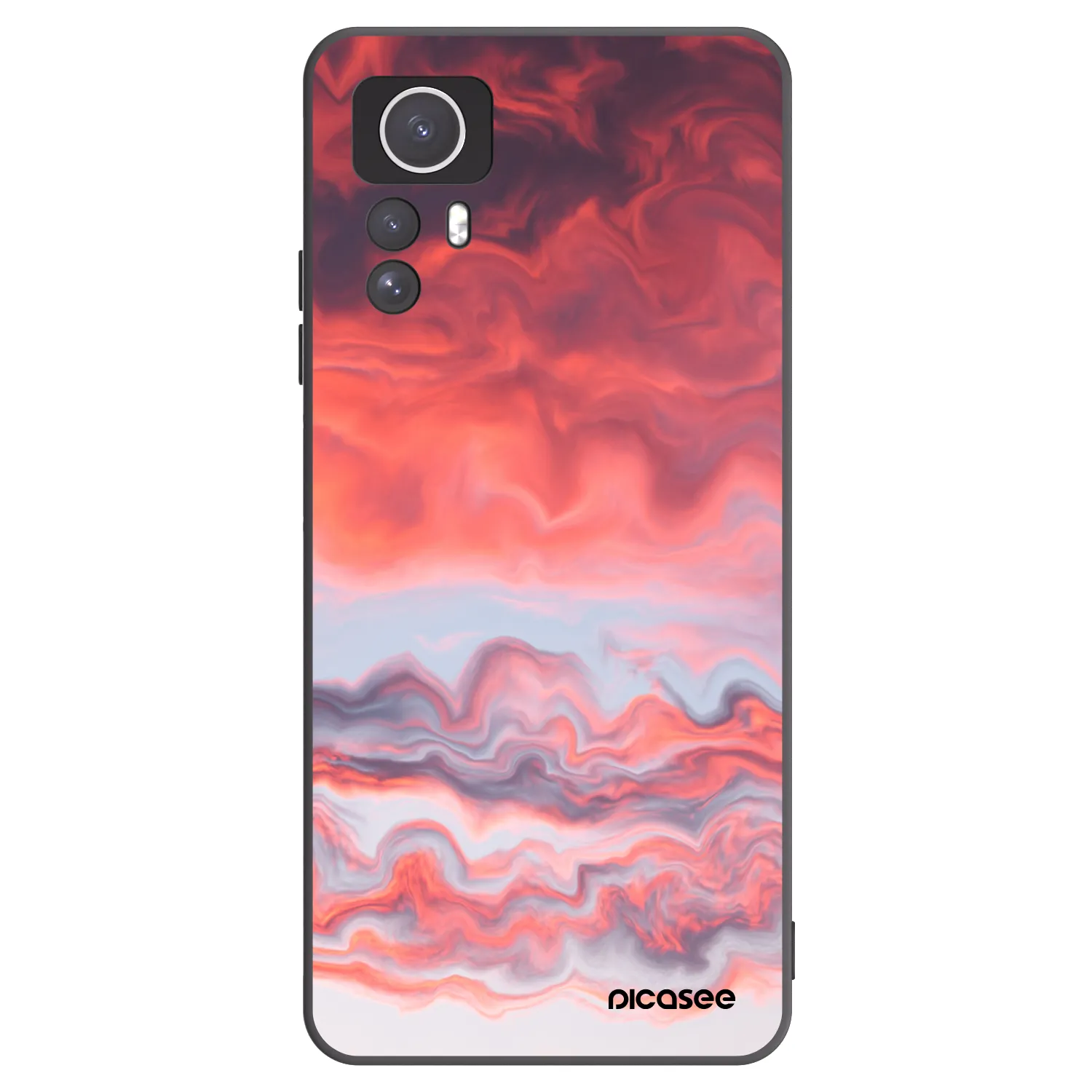 Picasee crna silikonska maskica za Xiaomi Redmi Note 12S - Sunset