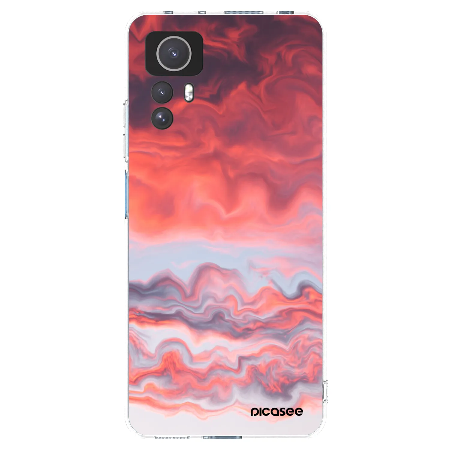 Picasee silikonska prozirna maskica za Xiaomi Redmi Note 12S - Sunset