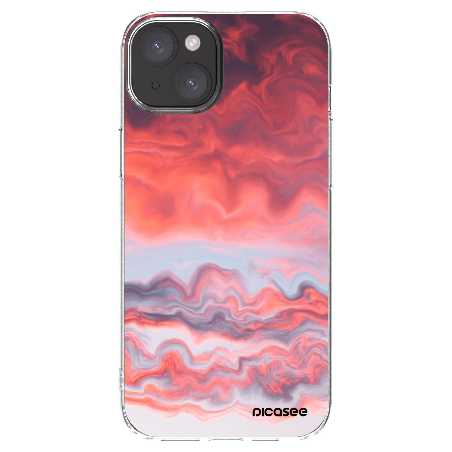 Picasee silikonska prozirna maskica za Apple iPhone 15 Plus - Sunset
