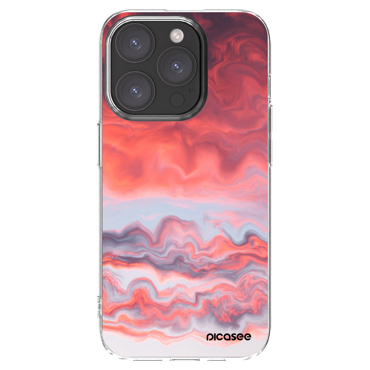 Picasee silikonska prozirna maskica za Apple iPhone 15 Pro - Sunset