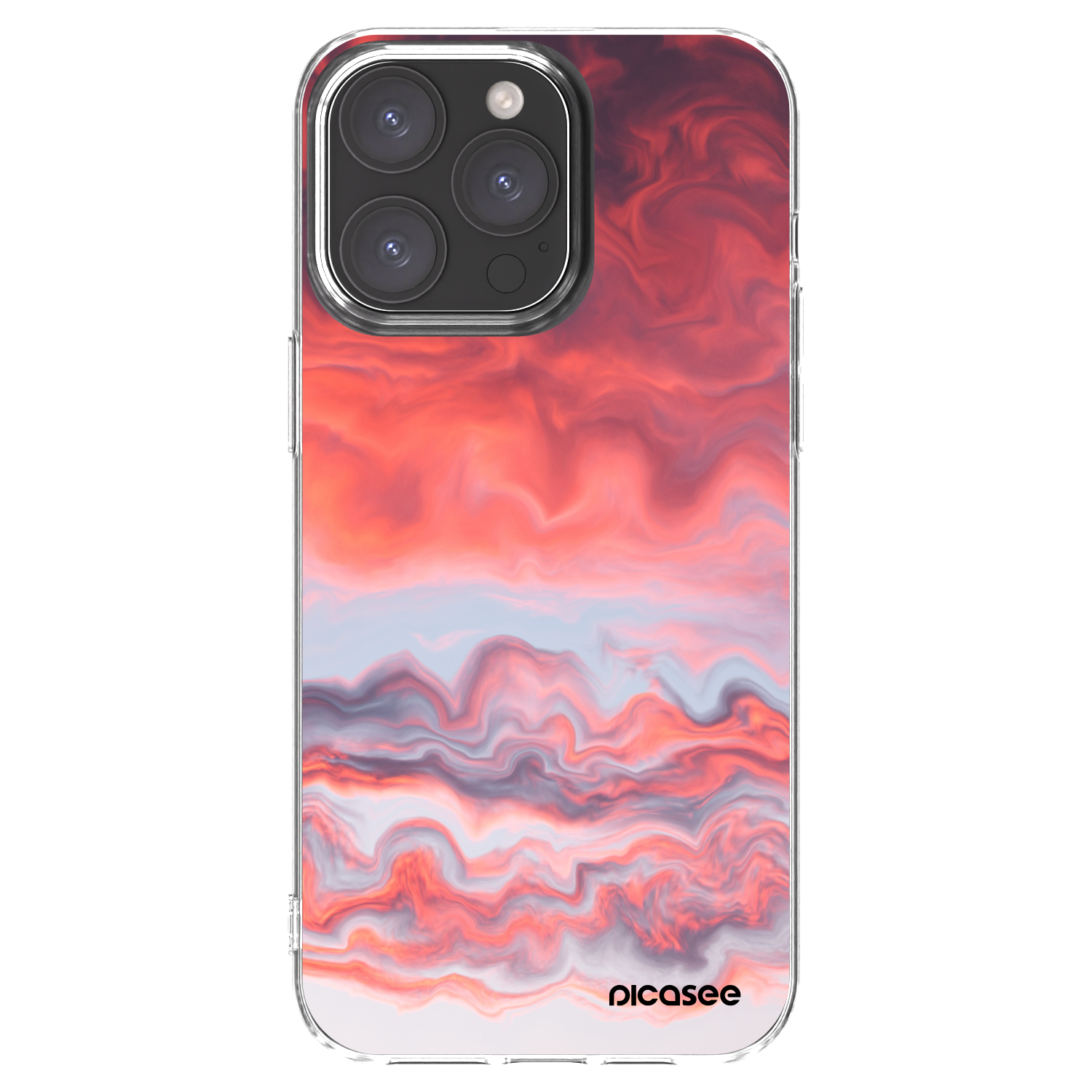 Picasee silikonska prozirna maskica za Apple iPhone 15 Pro Max - Sunset