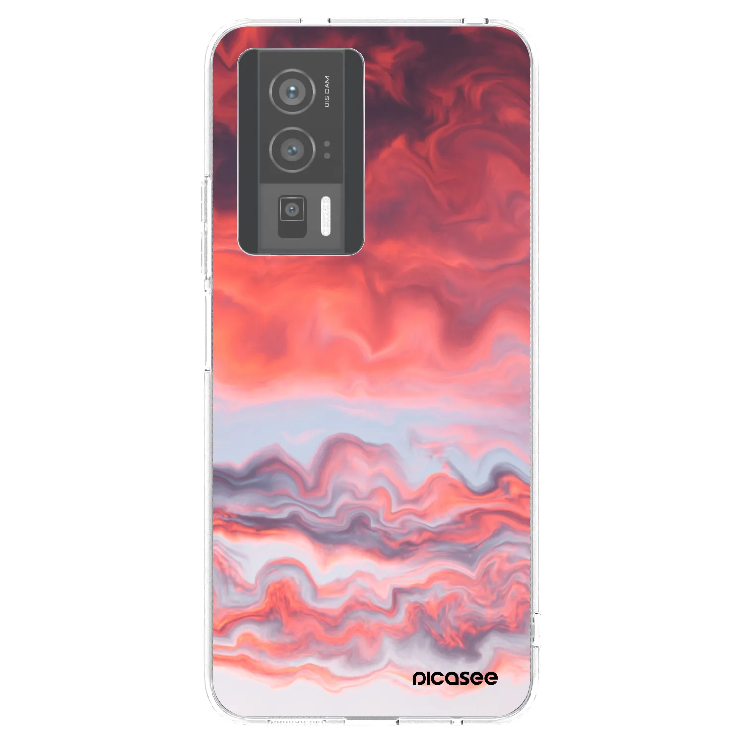 Picasee silikonska prozirna maskica za Xiaomi Poco F5 Pro 5G - Sunset