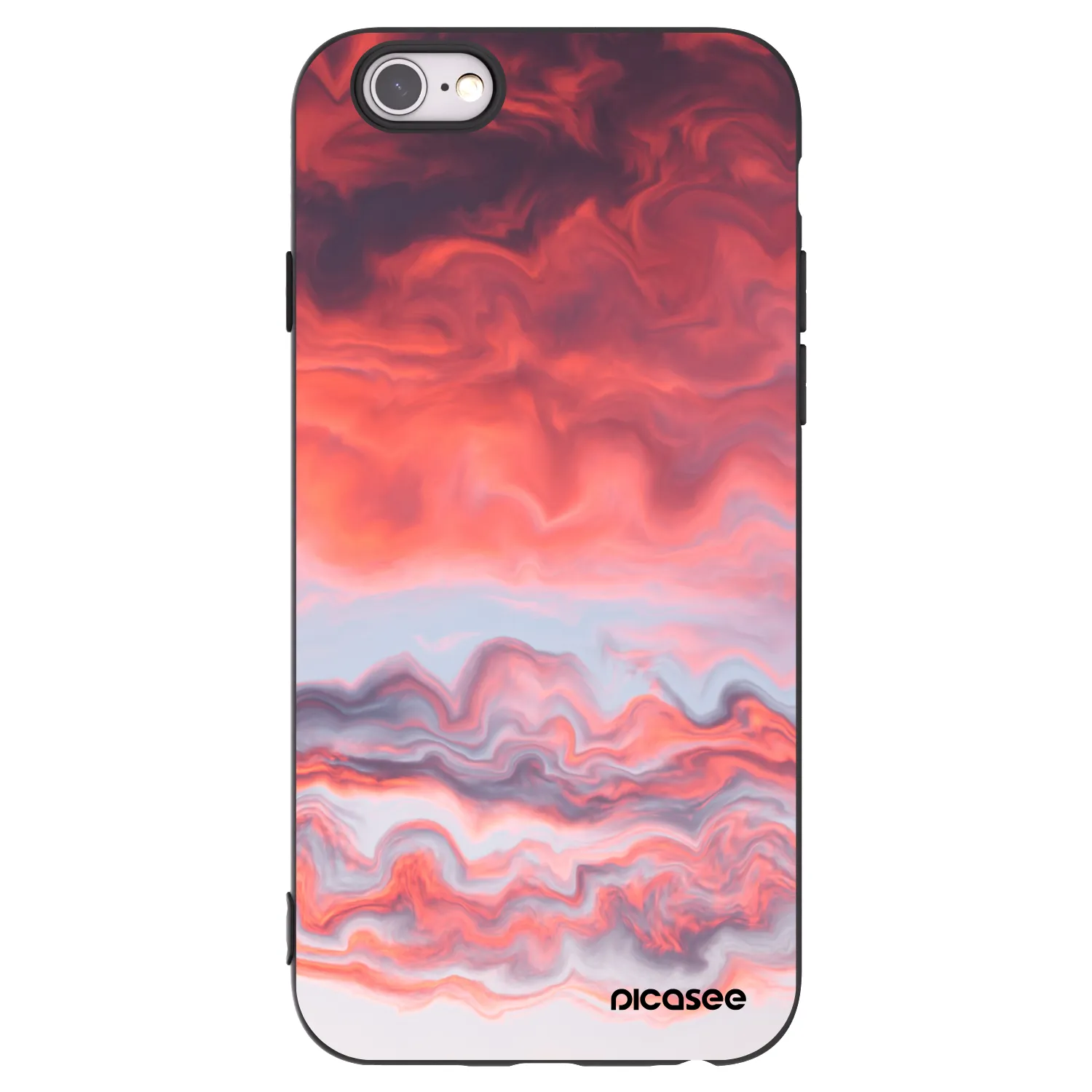 Picasee crna silikonska maskica za Apple iPhone 6/6S - Sunset