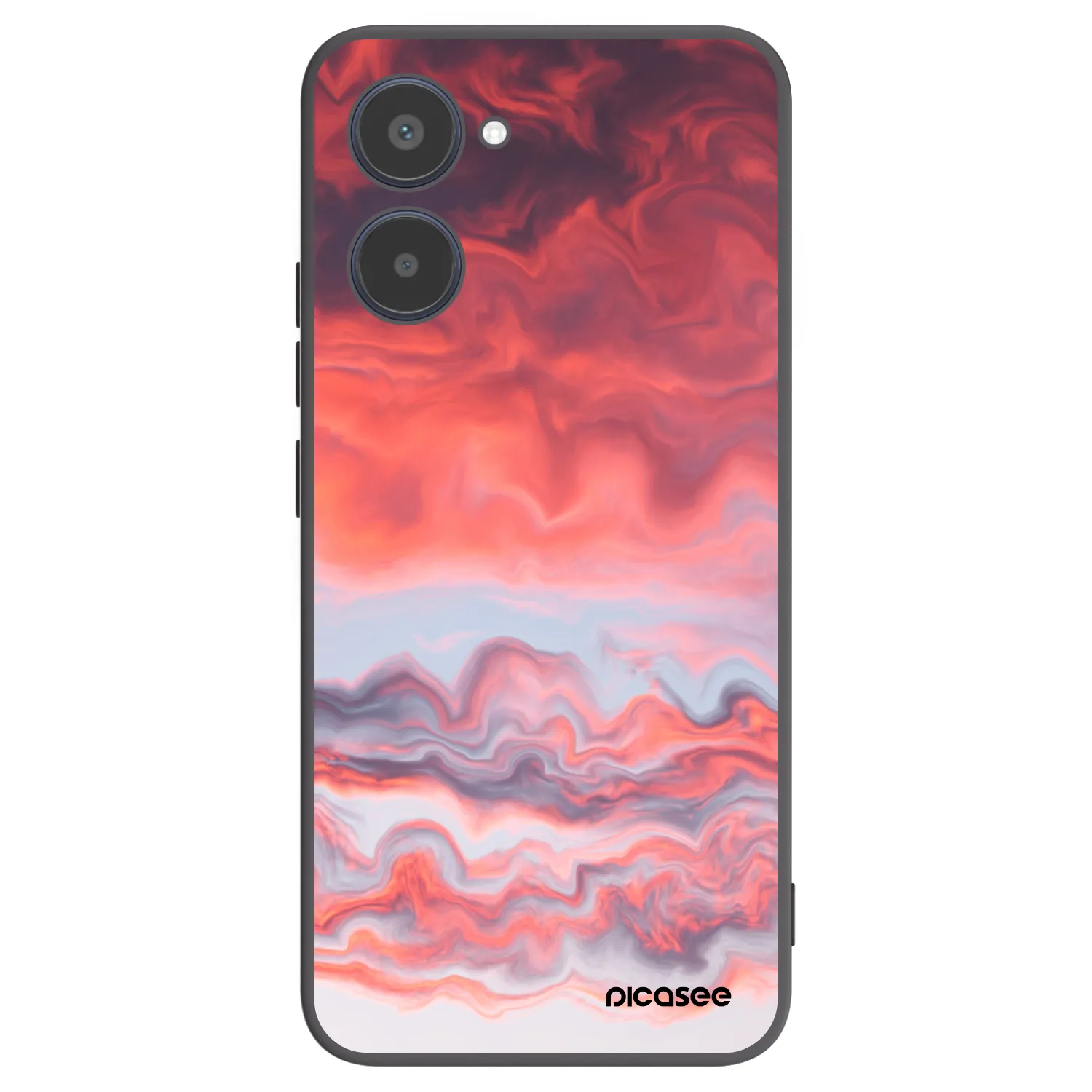 Picasee crna silikonska maskica za Realme 10 4G - Sunset