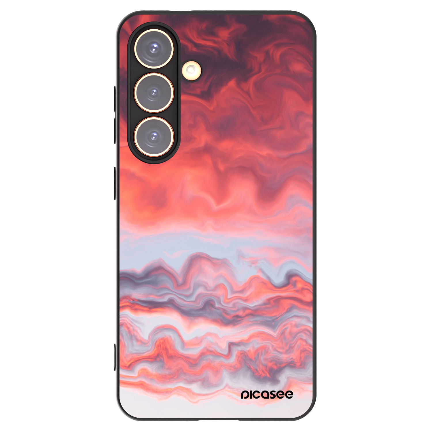 Picasee crna silikonska maskica za Samsung Galaxy S24 S921B 5G - Sunset