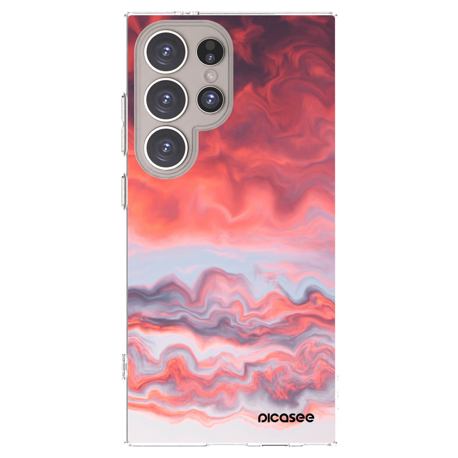 Picasee silikonska prozirna maskica za Samsung Galaxy S24 Ultra S928B 5G - Sunset