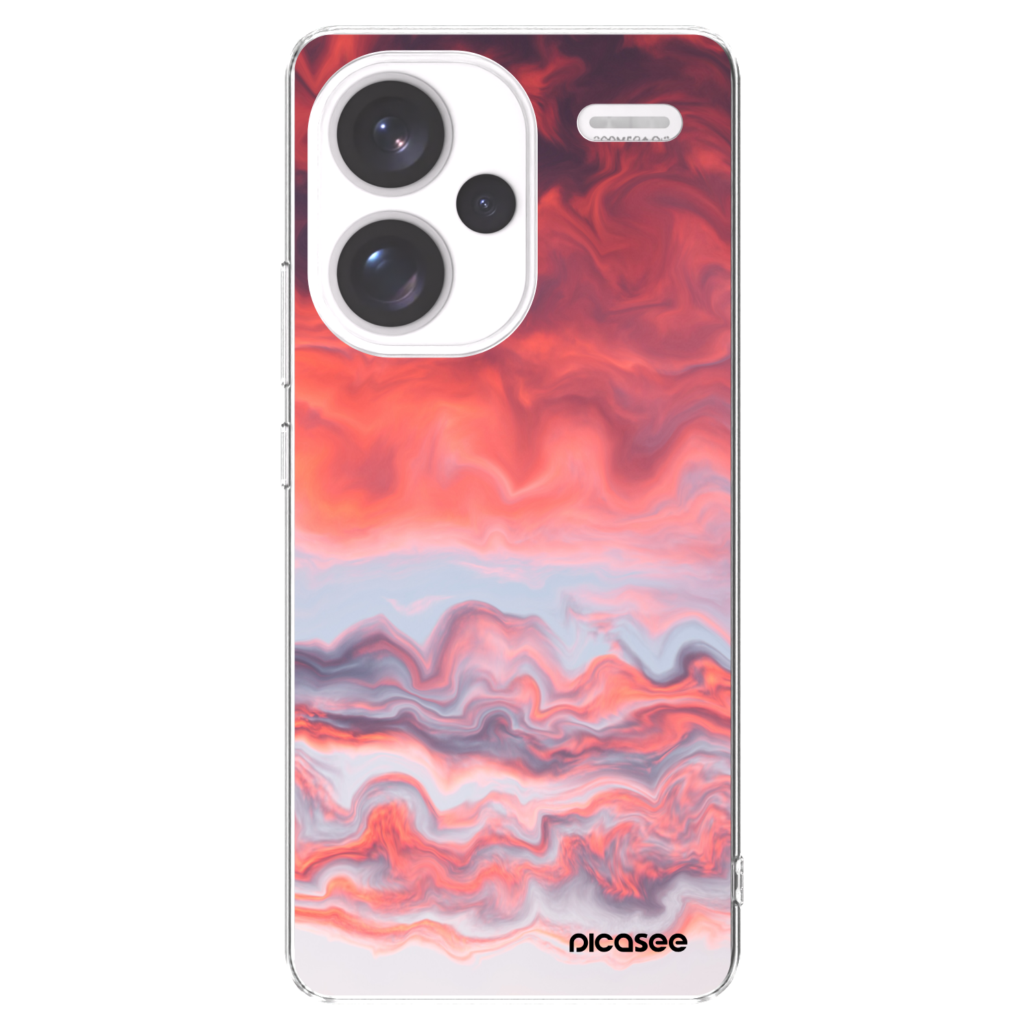 Picasee silikonska prozirna maskica za Xiaomi Redmi Note 13 Pro+ 5G - Sunset