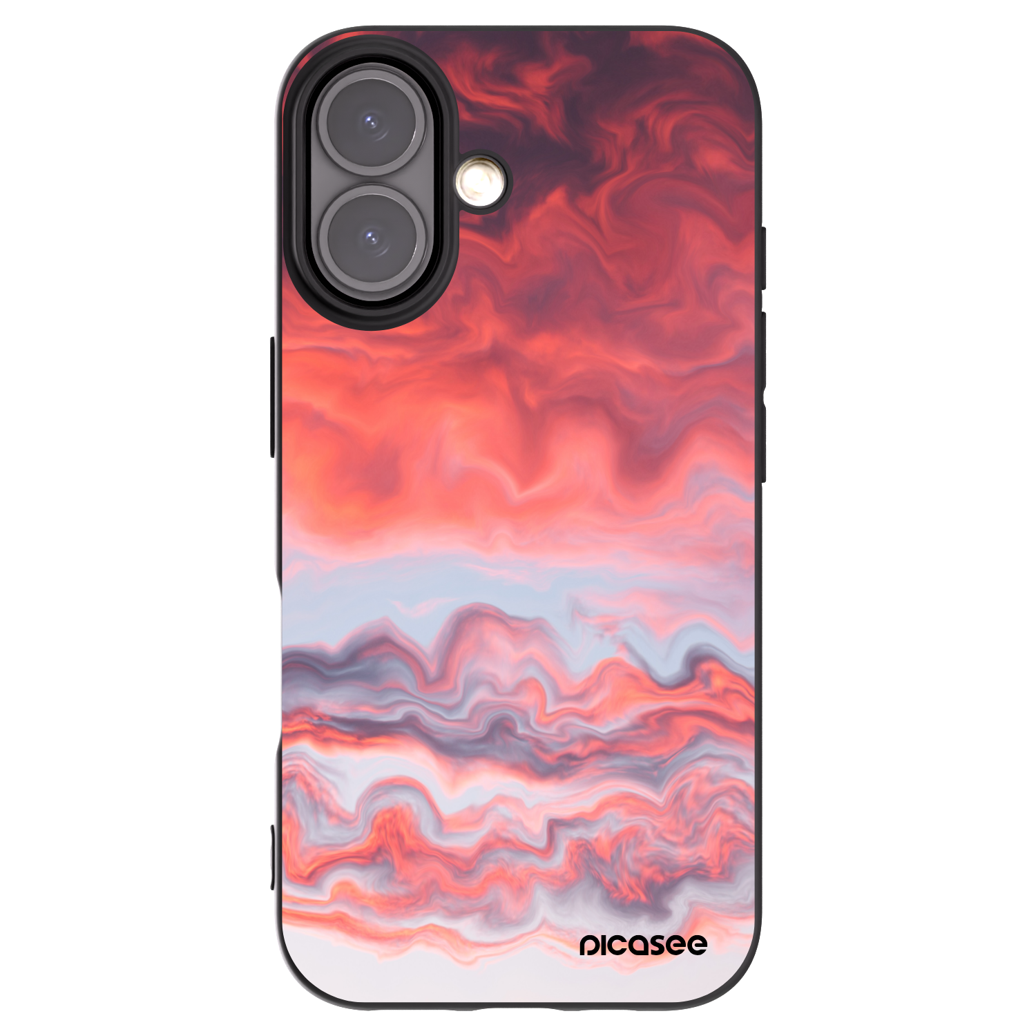 Picasee crna silikonska maskica za Apple iPhone 16 - Sunset