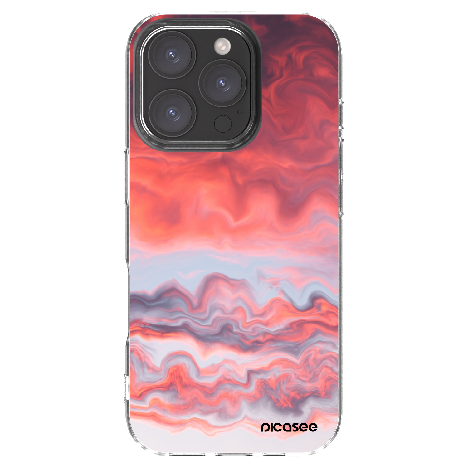 Picasee silikonska prozirna maskica za Apple iPhone 16 Pro - Sunset