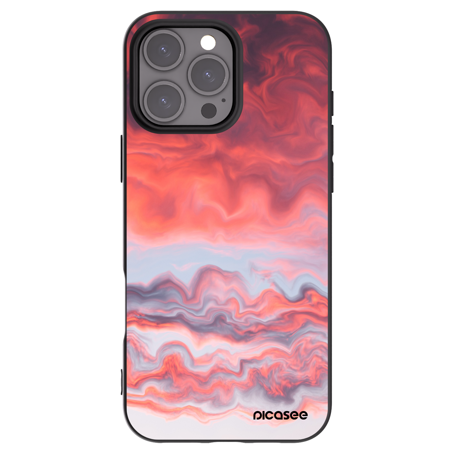 Picasee crna silikonska maskica za Apple iPhone 16 Pro Max - Sunset