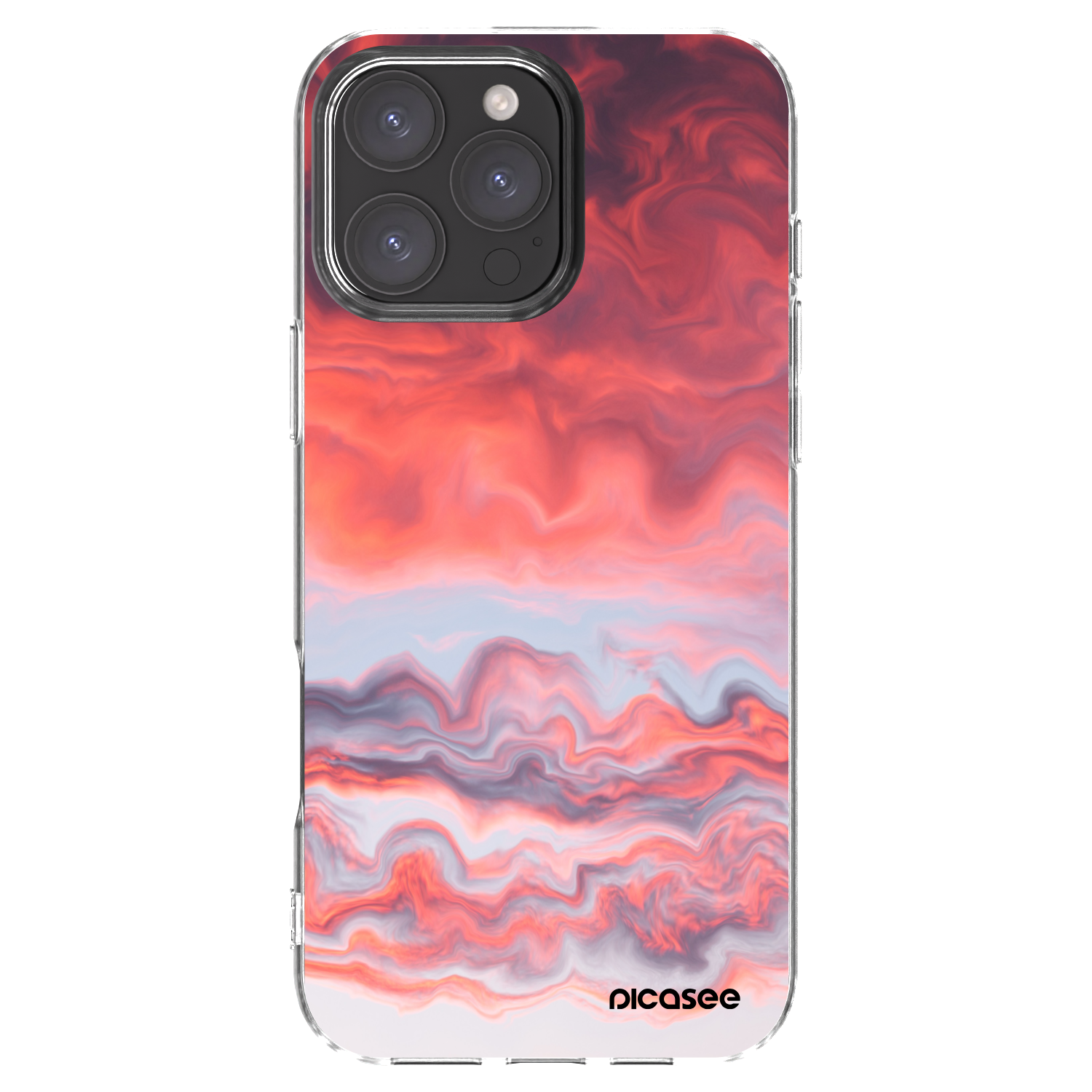 Picasee silikonska prozirna maskica za Apple iPhone 16 Pro Max - Sunset