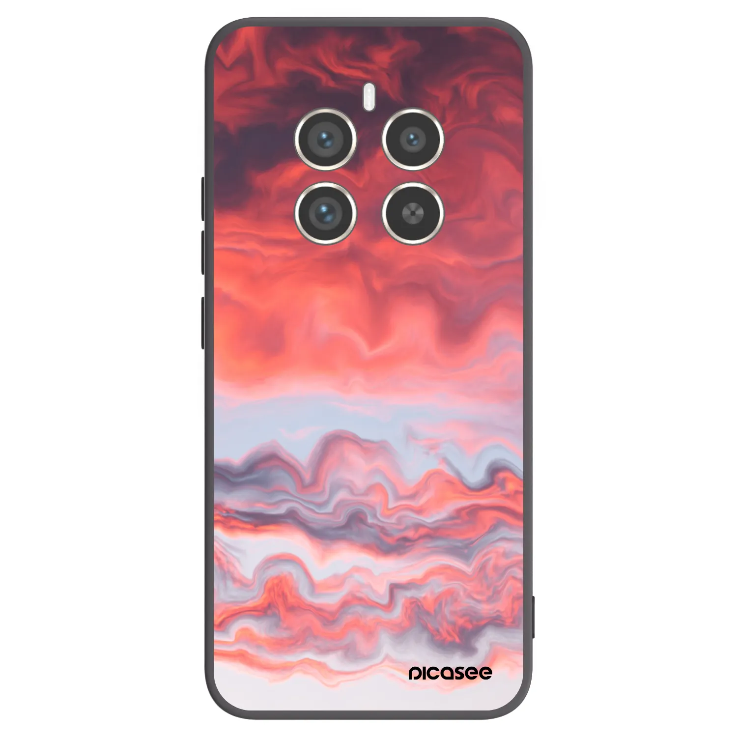 Picasee crna silikonska maskica za Realme 12 Pro 5G - Sunset