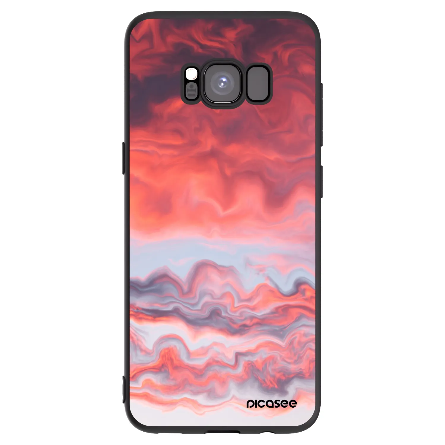Picasee crna silikonska maskica za Samsung Galaxy S8 G950F - Sunset