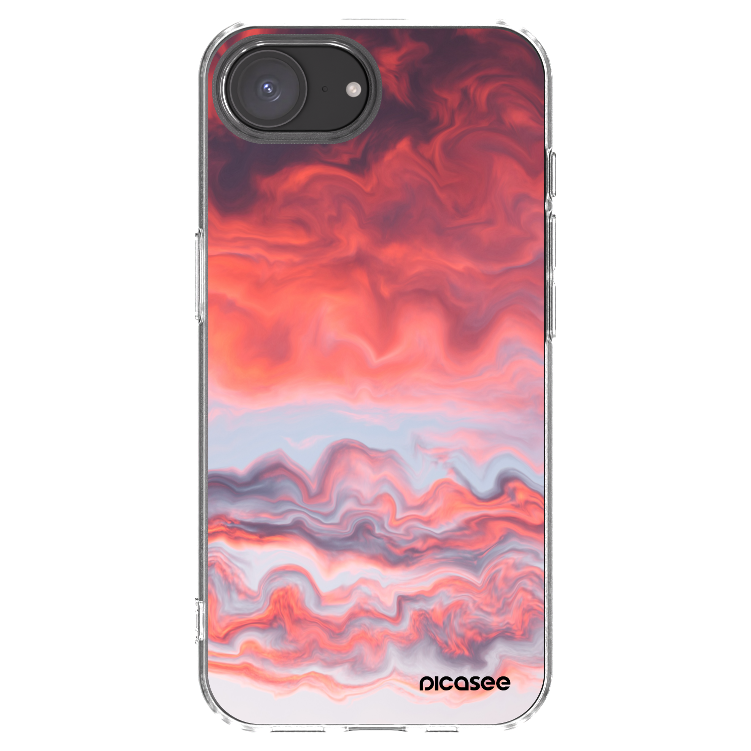 Picasee silikonska prozirna maskica za Apple iPhone 16e - Sunset