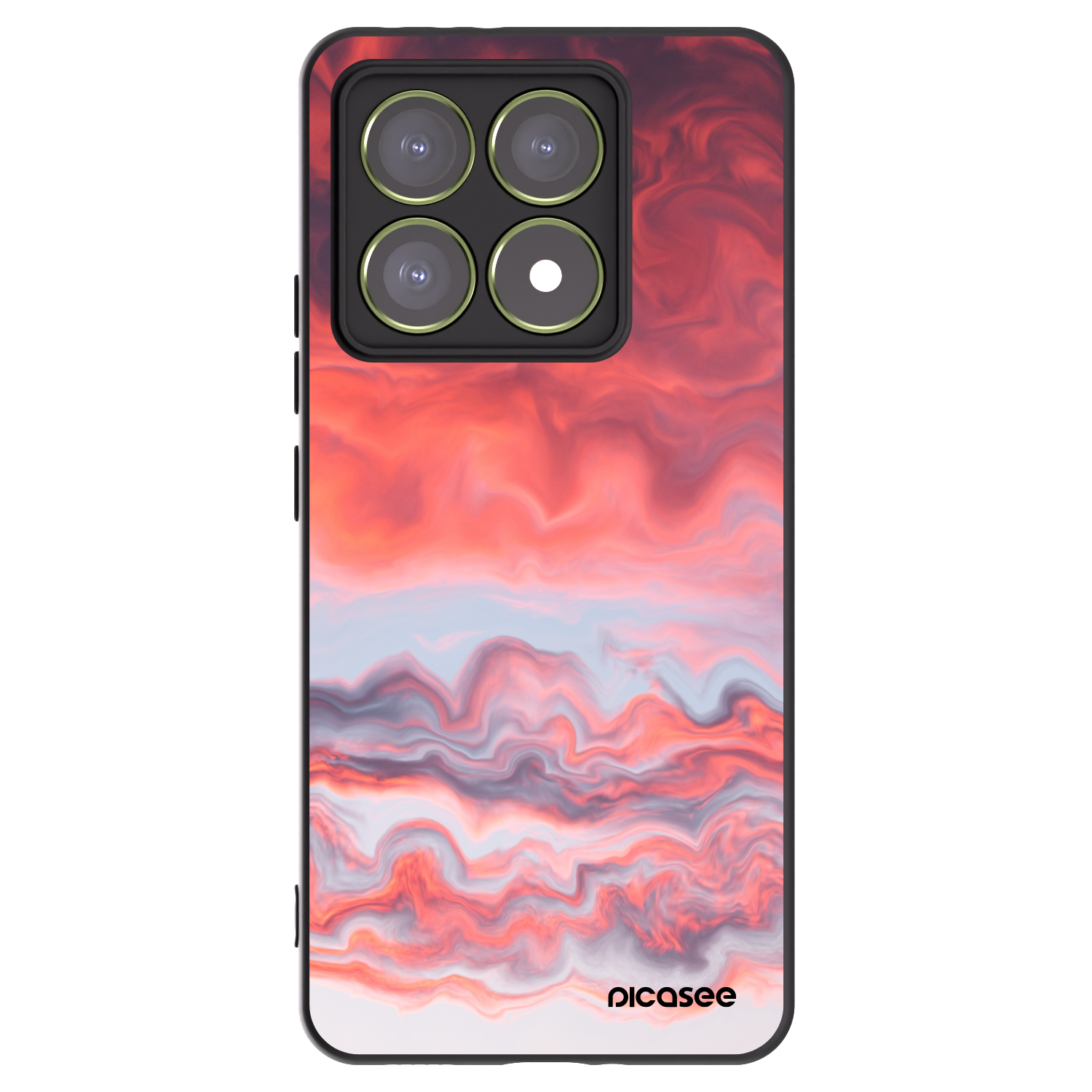 Picasee crna silikonska maskica za Xiaomi 14T - Sunset