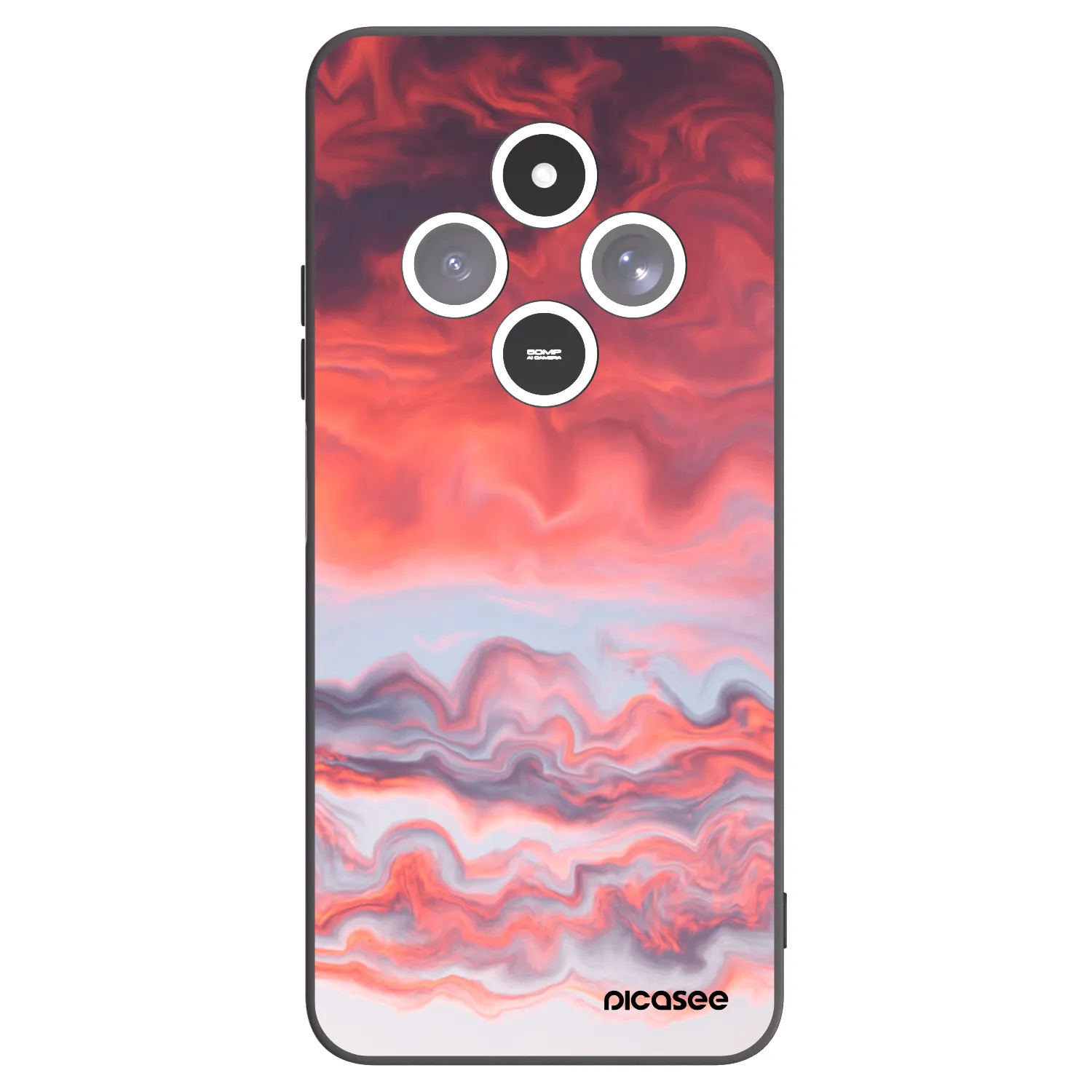 Picasee crna silikonska maskica za Xiaomi Redmi 14C - Sunset